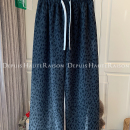 DHR 休闲高腰加绒豹纹直筒拖地裤显瘦阔腿长裤子卫裤大码女2025冬