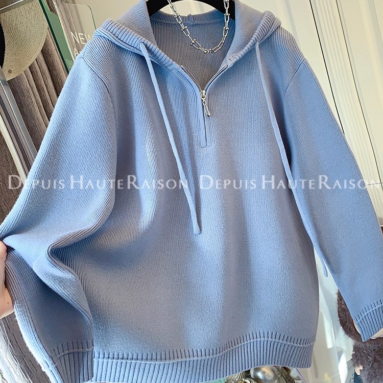 DHR超好看连帽毛衣针织衫打底衫