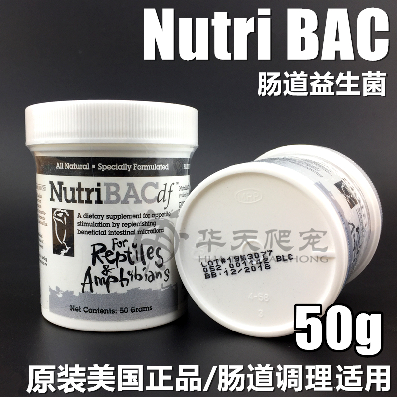 包邮美国Nutri BAC50g爬宠肠胃调理爬虫益生菌陆龟拉稀拒食腹泻 宠物/宠物食品及用品 爬虫/鸣虫食物 原图主图