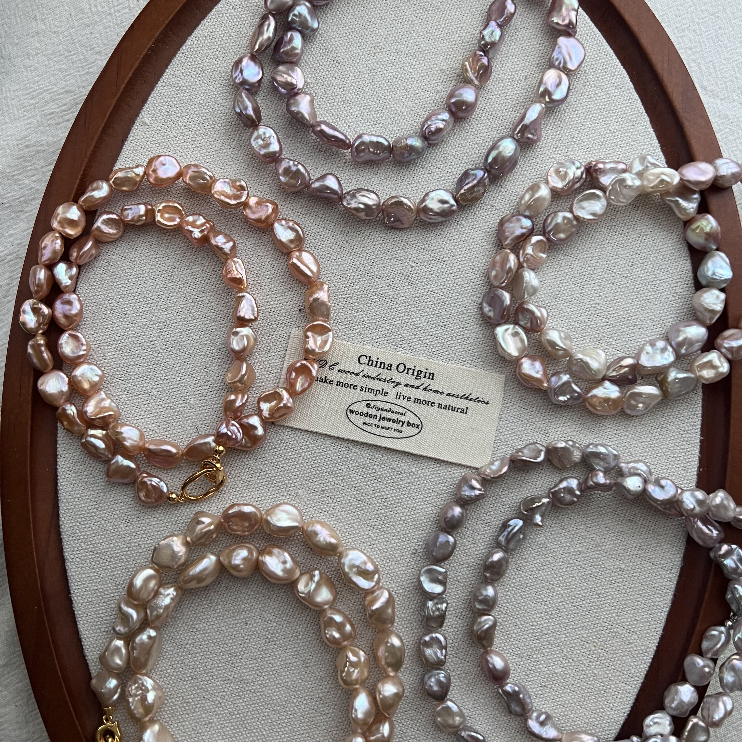 【莫奈花园】天然淡水无核碎银子珍珠纯银项链莫奈紫色饱满立体