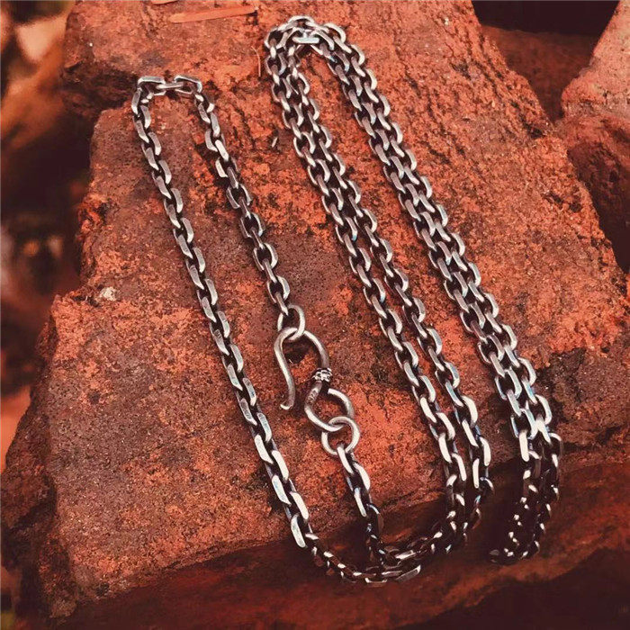 莲鱼山 necklace欲田纯一工房手制浮世绘纹身风格太角925纯银项链