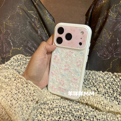 韩系女早春温柔碎花苹果手机壳
