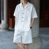 新中式盘扣短袖加五分短裤套装夏季短袖裤子一套1928-P100，男装牛仔裤，电商B378（原B341）