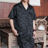 2025夏季男士t提花衬衫新中式风大码薄款衬衣1925-P60，男装衬衫，电商B378（原B341）