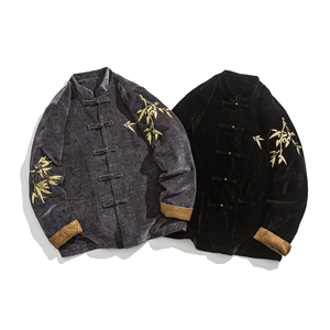 2024秋冬季刺绣古风汉服男装风大码金丝绒中式外套1911-P125图片