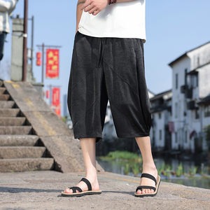 风男装裤子哈伦裤低裆跨裤阔腿吊裆裤夏季加肥加大码K35-P55图片