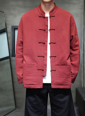 2025中国风全棉盘扣中老年唐装复古改良中式夹克外套 1933-P115