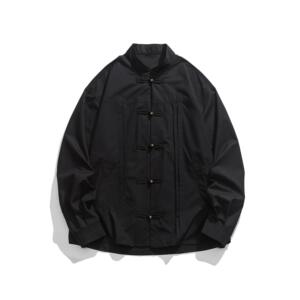 风男装大码上衣铜扣衬衫男复古潮礼服青年立领唐装1904-P75图片