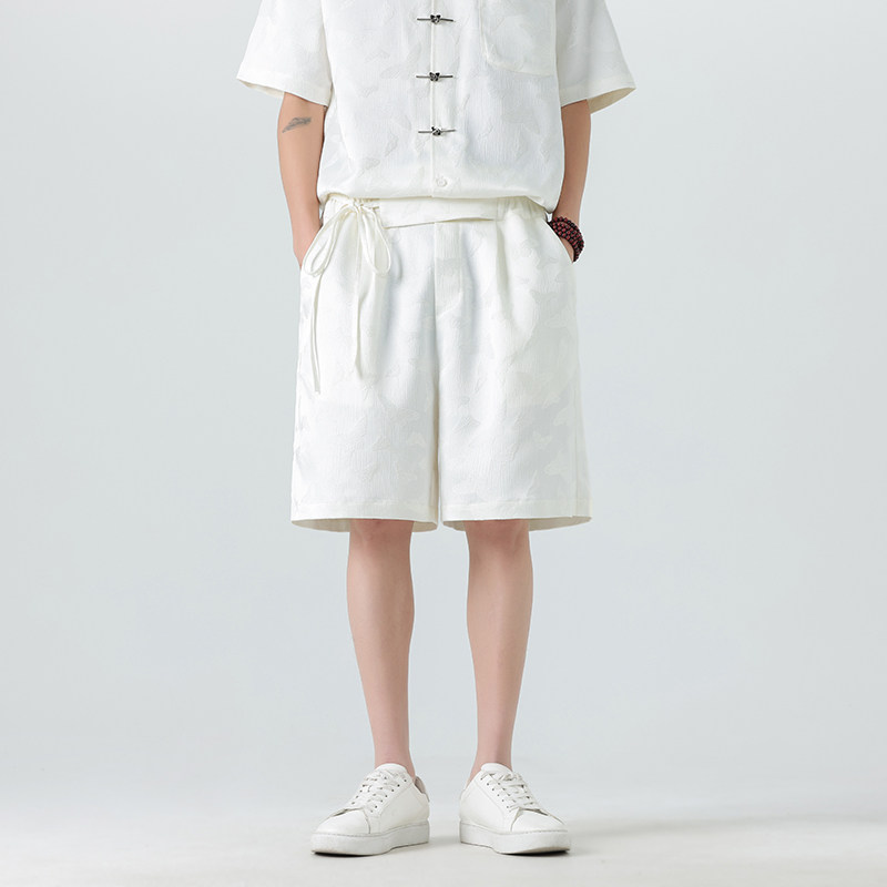 风夏季男士休闲短裤2025大码透气薄款宽松运动五分裤K36-P45图片