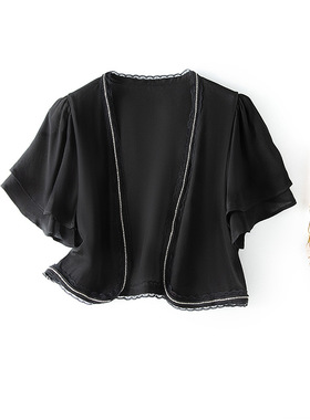 双绉！！！！真丝桑蚕丝外搭披肩开衫薄外套沙滩百搭空调衫85084