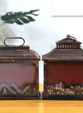 圣诞节壁炉炭火焰灯摆件家居装饰