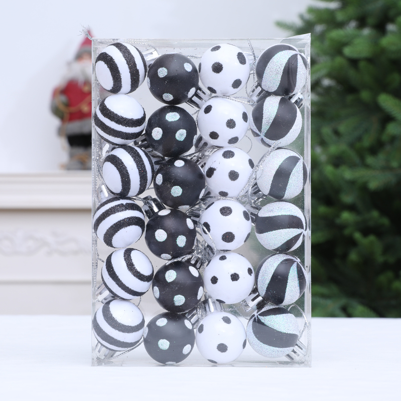 新款圣诞装饰品迷你彩绘装饰球