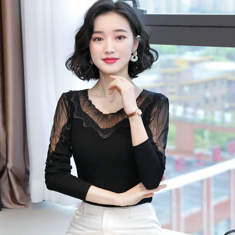 莫代尔内搭蕾丝打底衫