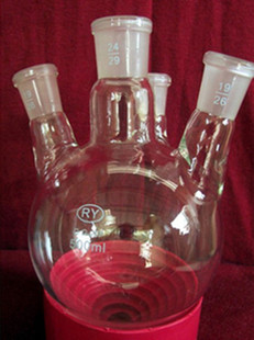 实验室10L标准磨砂口玻璃反应瓶 四口烧瓶 10000ML