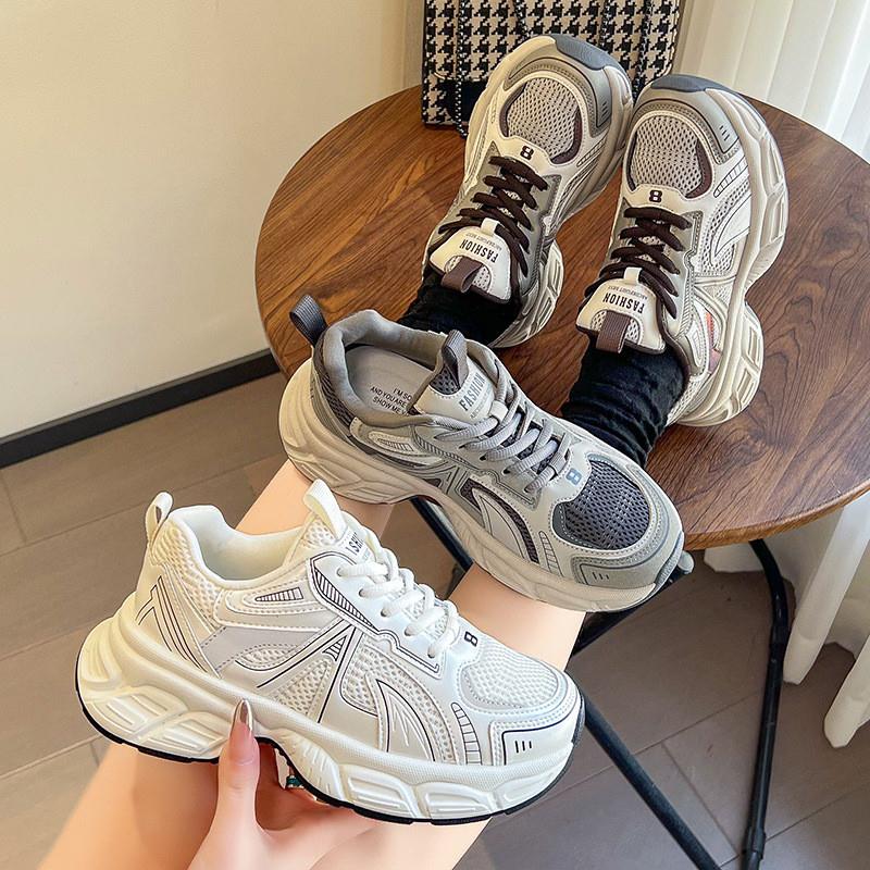 厚底小个子增高百搭老爹鞋2025新款鞋子女爆款软底不累脚运动女鞋