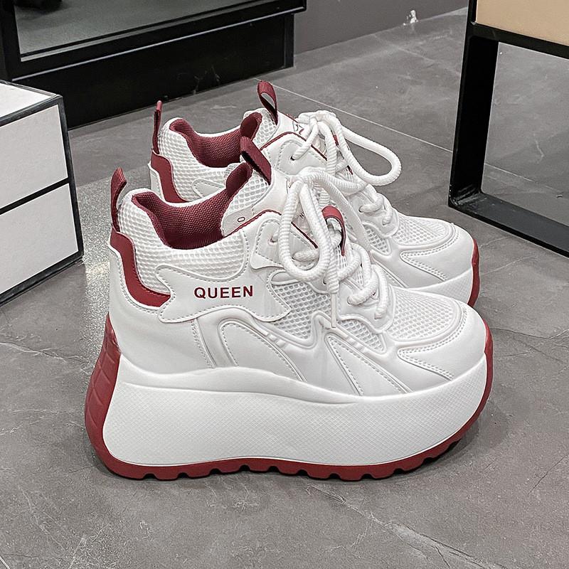 10cm小个子老爹鞋女2025春季新款时尚休闲网面透气内增高女鞋子