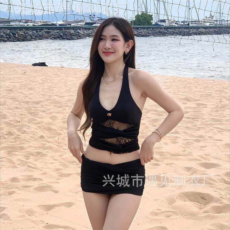 2026黑色纯欲风分体性感绝美比基尼泳衣女显瘦泡温泉度假海边