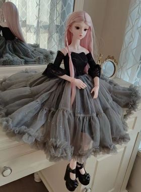 新品60厘米罗丽换装娃娃bjd3分sd衣服时装休闲裙子时尚衣服套装