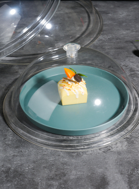 亚克力圆形餐盖保鲜盖菜盖碗盖盘盖子透明塑料食物罩碗罩PC防尘罩