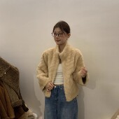 拉链设计 百搭立领保暖毛毛领皮草外套女短款 2025秋冬新款 韩系时尚