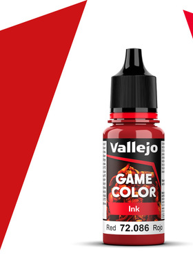 vallejo西班牙AV72086/112红色墨水INK水性模型漆手涂GAME游戏色