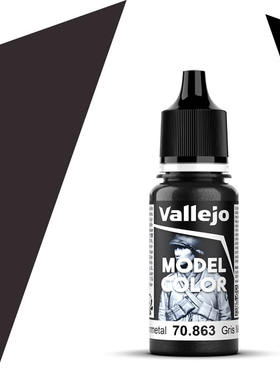 Vallejo西班牙AV70863/198枪铁灰水性环保模型漆手涂基础通用