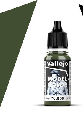 Vallejo西班牙AV70850/094中橄榄色水性环保模型漆手涂基础通用