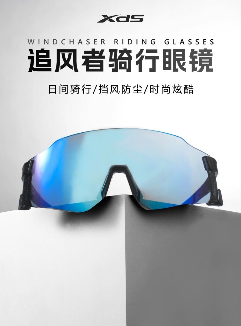 喜德盛自行车骑行眼镜追风者防风沙6*3双曲度镜片山地公路车装备