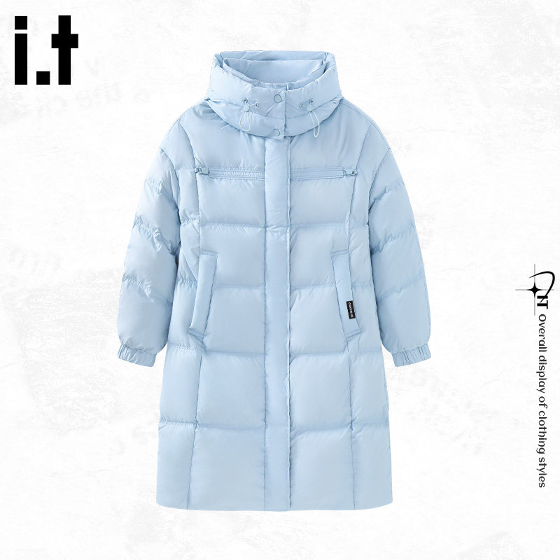 it:CHOCOOLATE羽绒服女冬季新款韩版小个子中长款保暖防风面包服
