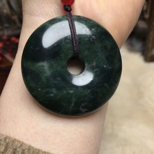 西藏天然药王石平安扣吊坠大号藏玉养生会销礼品私域直播引流礼品