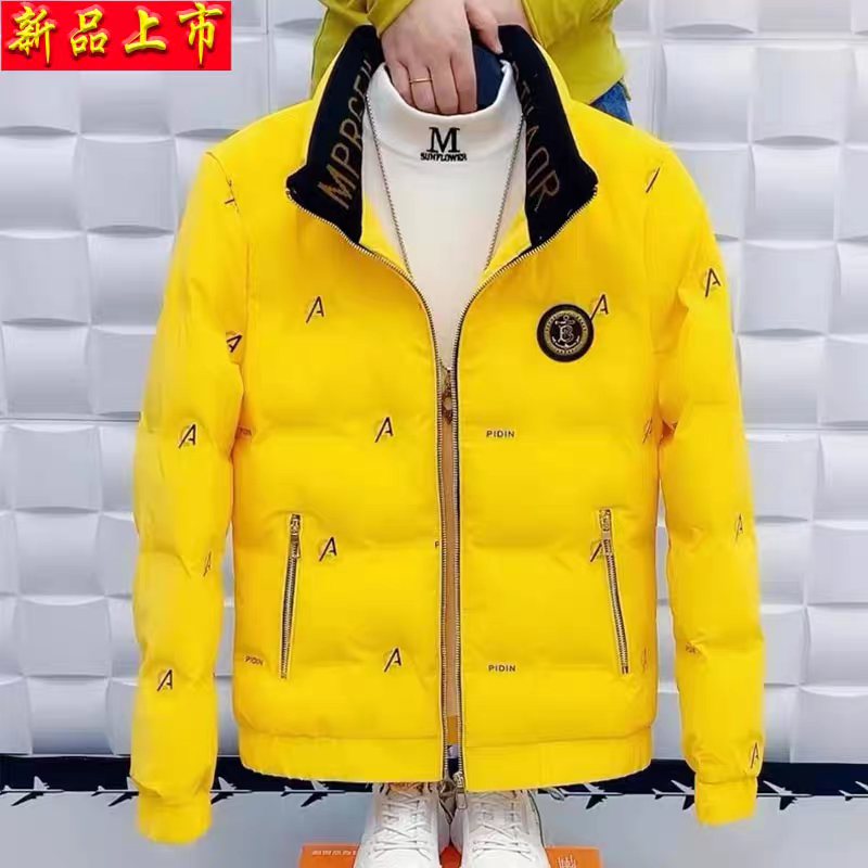 新款冬季男士显瘦羽绒服外套短款立领修身潮流帅气男生外套高保暧