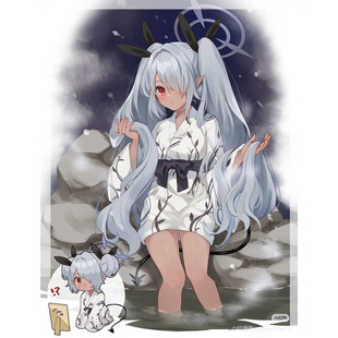 温泉漫漫一碧蓝银镜伊织档案cos短和服浴衣尾款,定做不能退