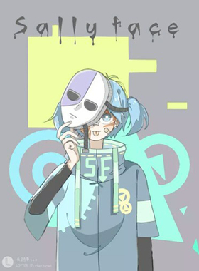 【温泉漫漫】sallyface蠢脸cos服高领卫衣青蓝色定制不退
