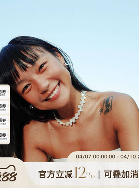 小众高级感白蝶贝花瓣项链