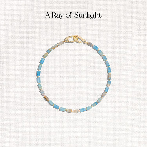 A Ray of Sunlight25秋冬埃及系列沙漠绿洲蓝方解石项链度假欧美