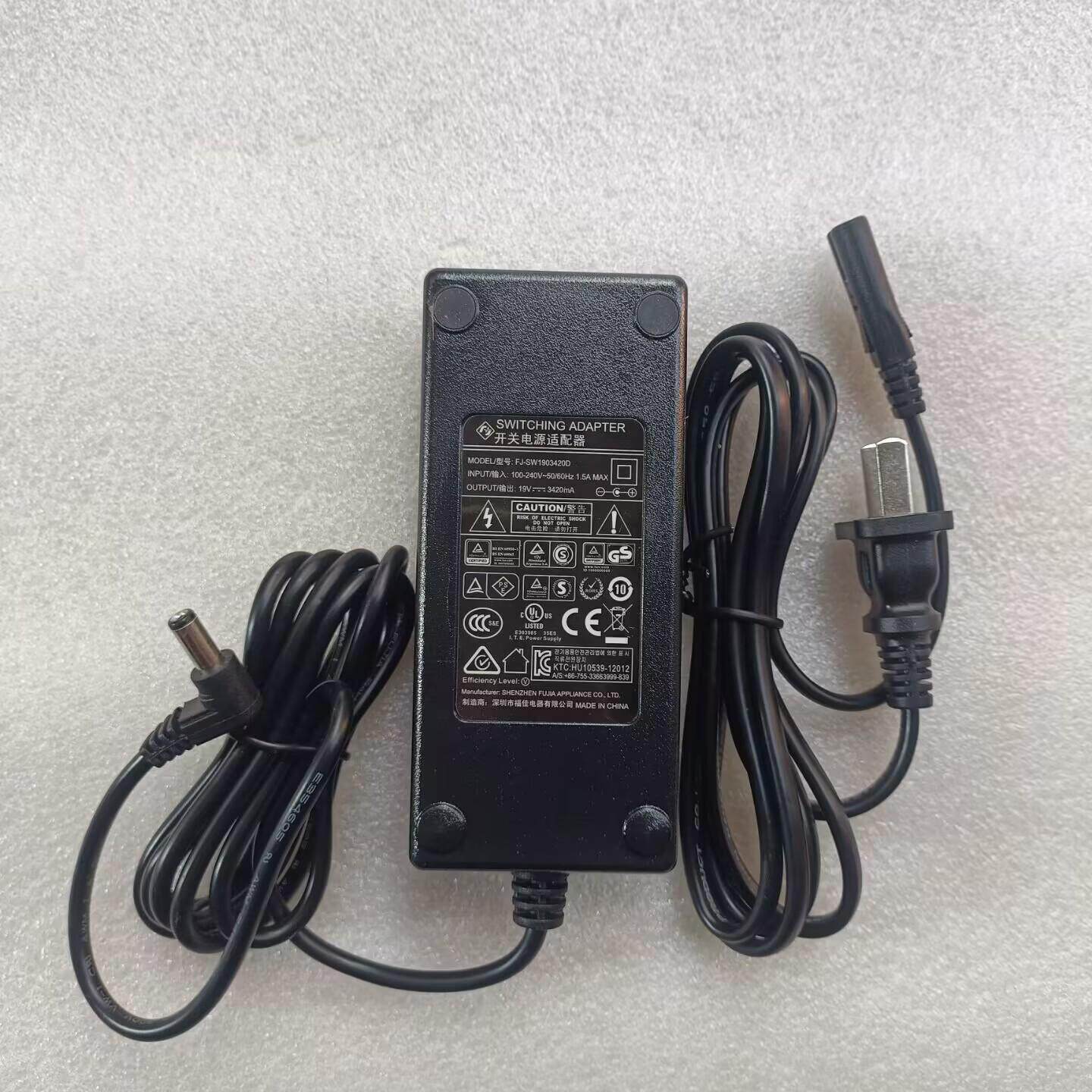 L弯头福佳19V3420MA投影仪电源适配器FJ-SW1903420D电钢琴供应器