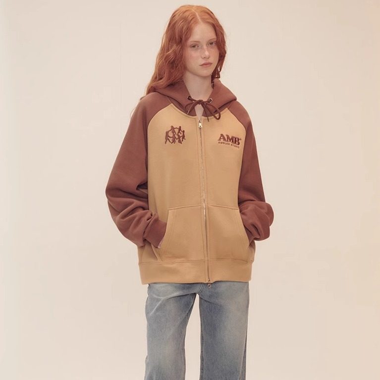 ambler外套宽松情侣连帽纯棉帽衫