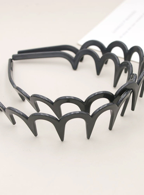 发箍diy材料手工制作头箍配件黑色长齿基础毛坯发箍塑料发卡头饰