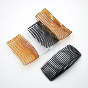 黑色塑料发梳成人发夹头饰梳子女手工DIY饰品配件材料盘发插梳子