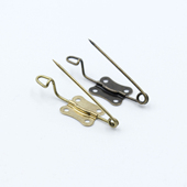 古铜色铜别针扣针金属金色别针P形安全扣针徽章胸针底座针DIY配件