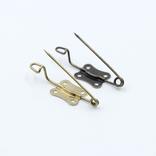 古铜色铜别针扣针金属金色别针P形安全扣针徽章胸针底座针DIY配件