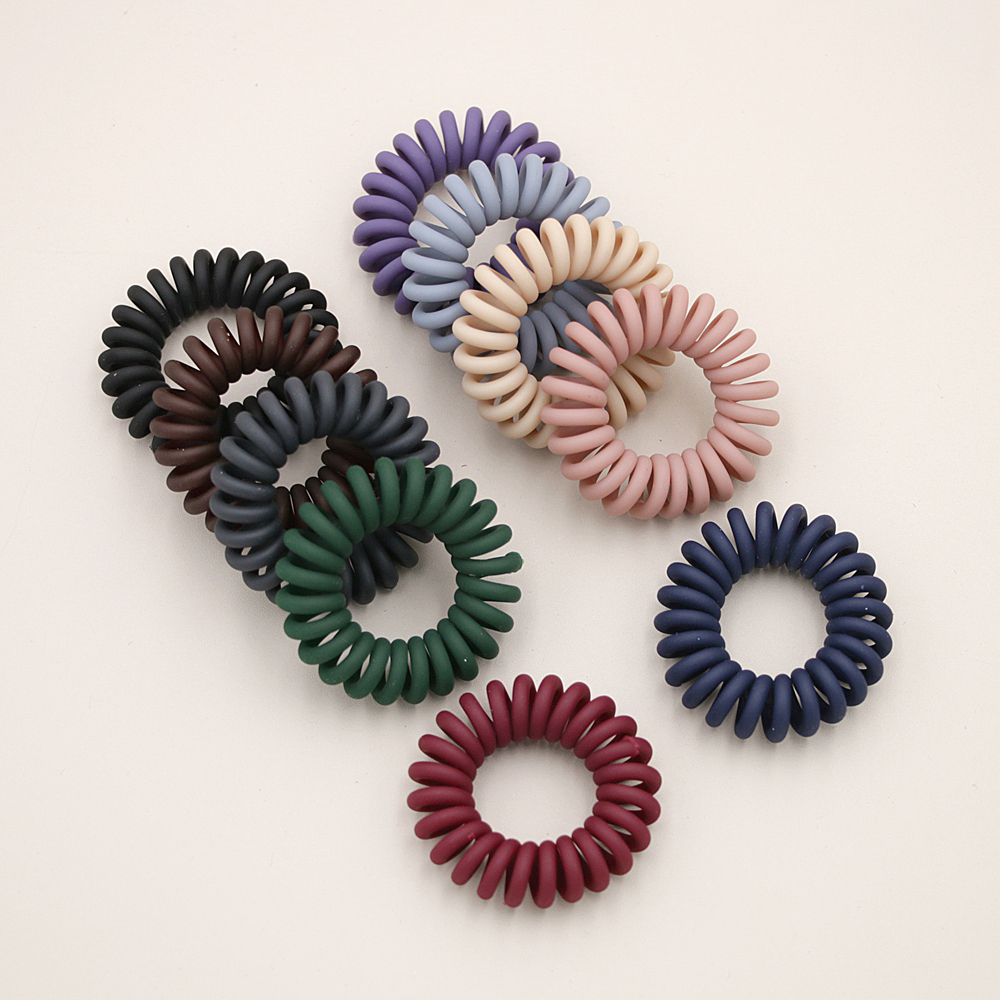 电话线发圈韩风ins哑光无痕头绳2023年新款发绳小皮筋女扎头发饰