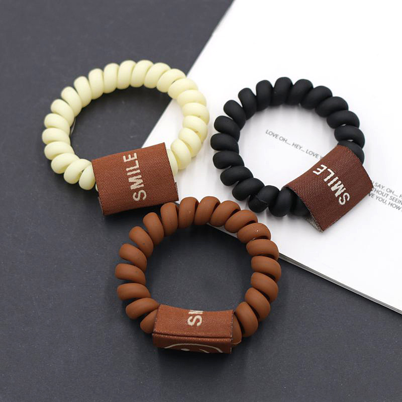 ins磨砂电话线发圈中号无痕高弹力发绳不勒发头绳女扎马尾头饰