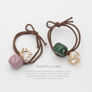 发绳日韩可爱镂空立体树脂皮筋扎头发绑发绳子儿童女孩高弹力头绳