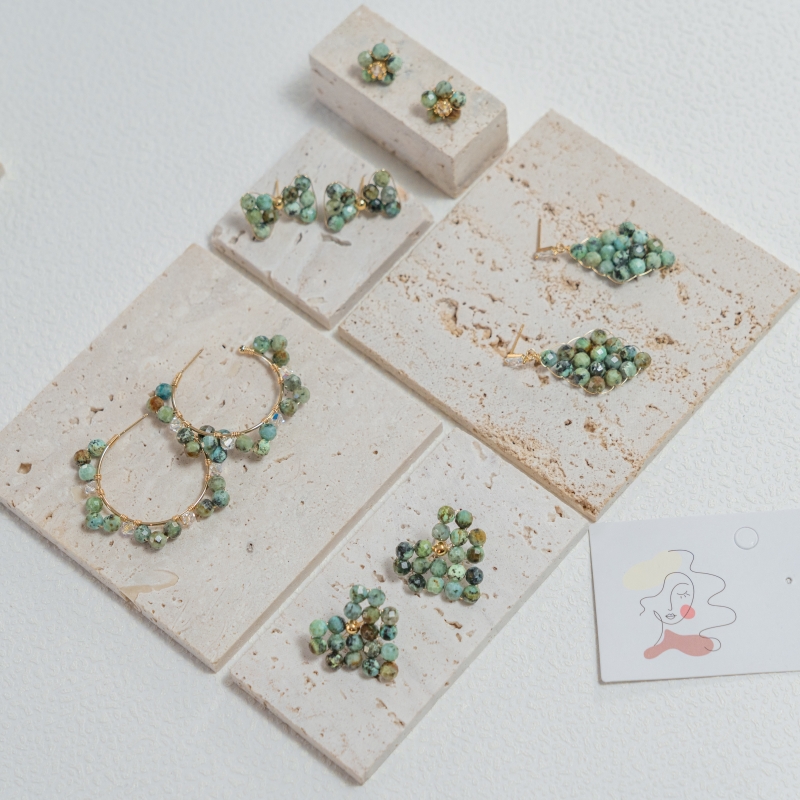 夏季小众天然欧式宝石气质女饰品