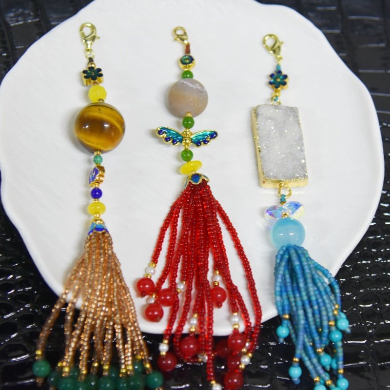 玛瑙晶芽原创成品旗袍压襟汉服手工串珠流苏挂件diy手链项链配件,饰品/流行首饰/时尚饰品新,压襟挂件,淘宝优惠券,粉丝福利购,淘宝优惠卷