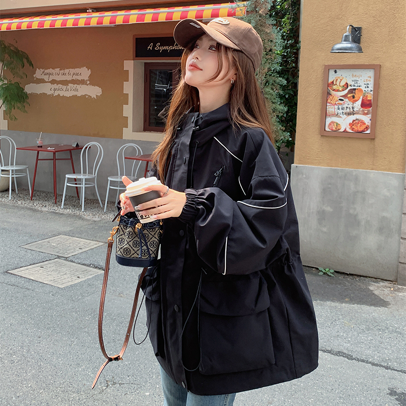 现货 -新 休闲冲锋衣工装派克服外套女  9939-P175-K248