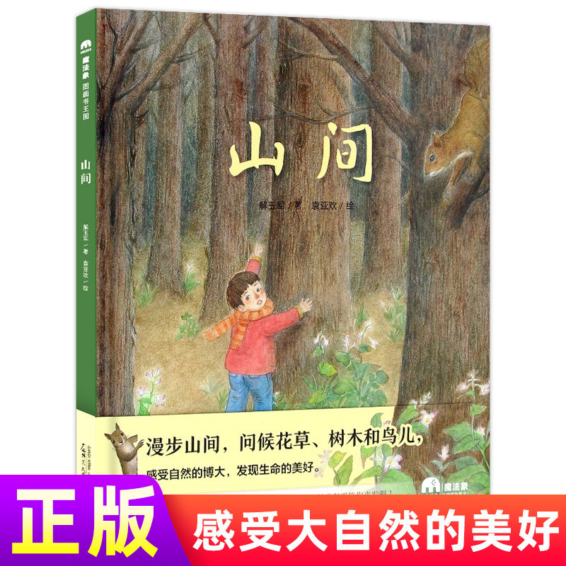 山间  3-6-8岁儿童读物 前班儿童图画书 漫步山间，问候花草、树木和鸟儿，感受自然的博大，发现生命的美好 精装正版