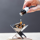 不锈钢焚火炉 Camp户外露营迷你柴火炉香薰架卡片式 日本AROMA