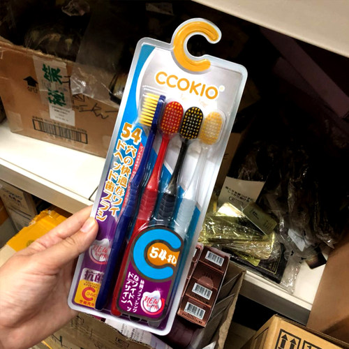 日本进口ccokio54孔密集4支牙刷
